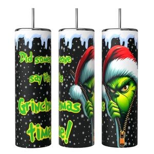 IT’S GRINCHMAS TIME XMAS 20oz SUBLIMATED STAINLESS STEEL DOUBLE WALL TUMBLER